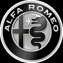 Sticker logo Alfa Romeo noir