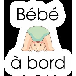 Stickers Bébé à bord roulade