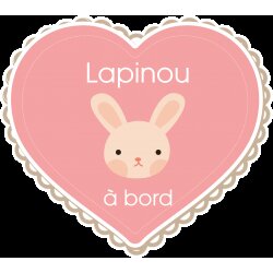 Stickers Bébé à bord lapinou
