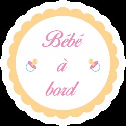 Stickers Bébé à bord tétine